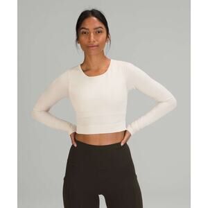 Lululemon Ebb to Street Long Sleeve White Opal Size 4